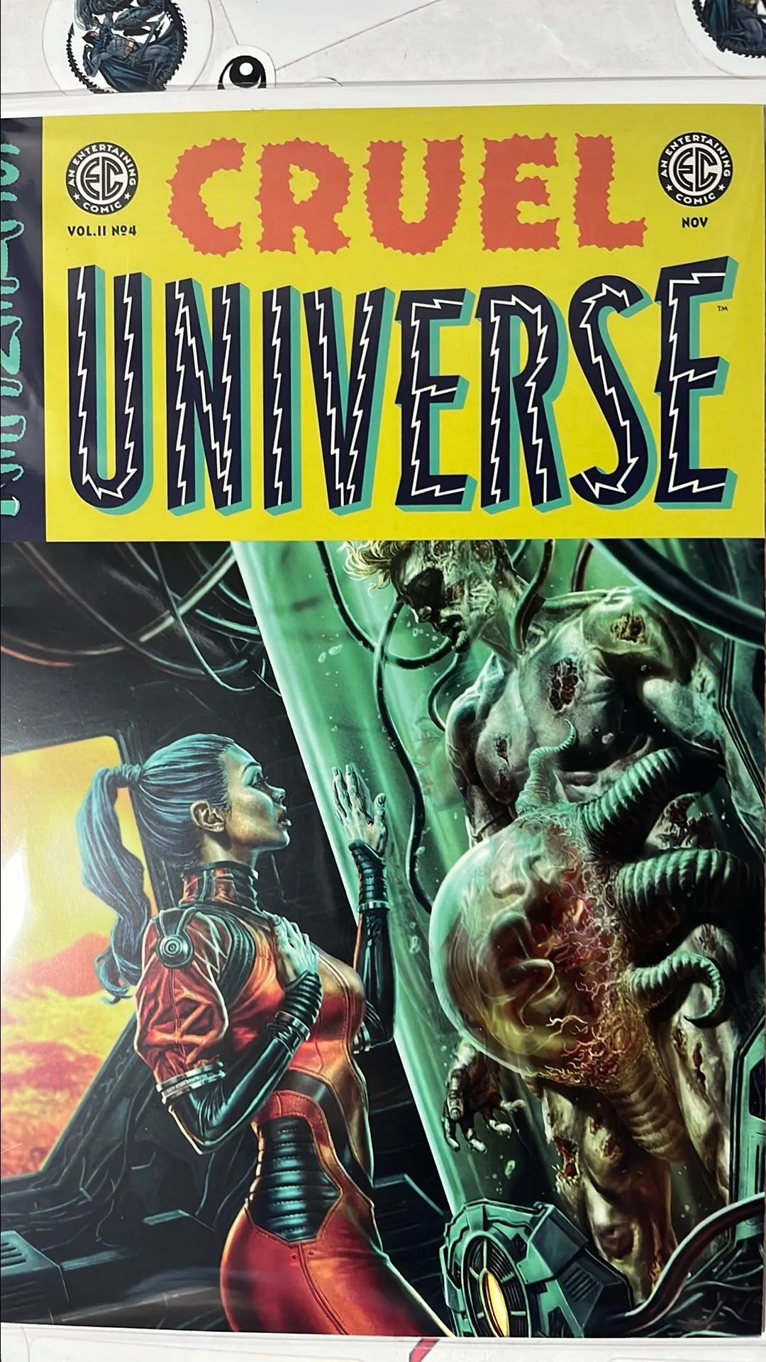 CRUEL UNIVERSE 4 EC/Oni Press 2025 Lee Bermejo Cover Alien Octopus Monster Fused with Astronaut Studied in Tank HIGH GRADE