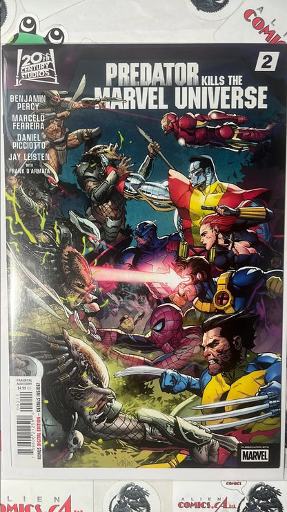 PREDATOR kills the Marvel Universe (#2 Marvel 2023 Matt Milla Cover Battle Lines NM)