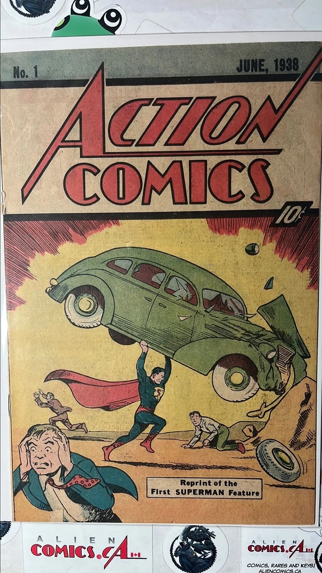 Action Comics (#1 10¢ Price DC 1976 Pow Wow Sleeping Bag First REPRINT 1st app. Superman, 1st app. Lois Lane VF)