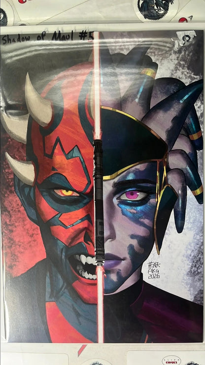 Shadow of Maul (#5S Marvel 2026 AKA Headshot Split Virgin Variant NM)