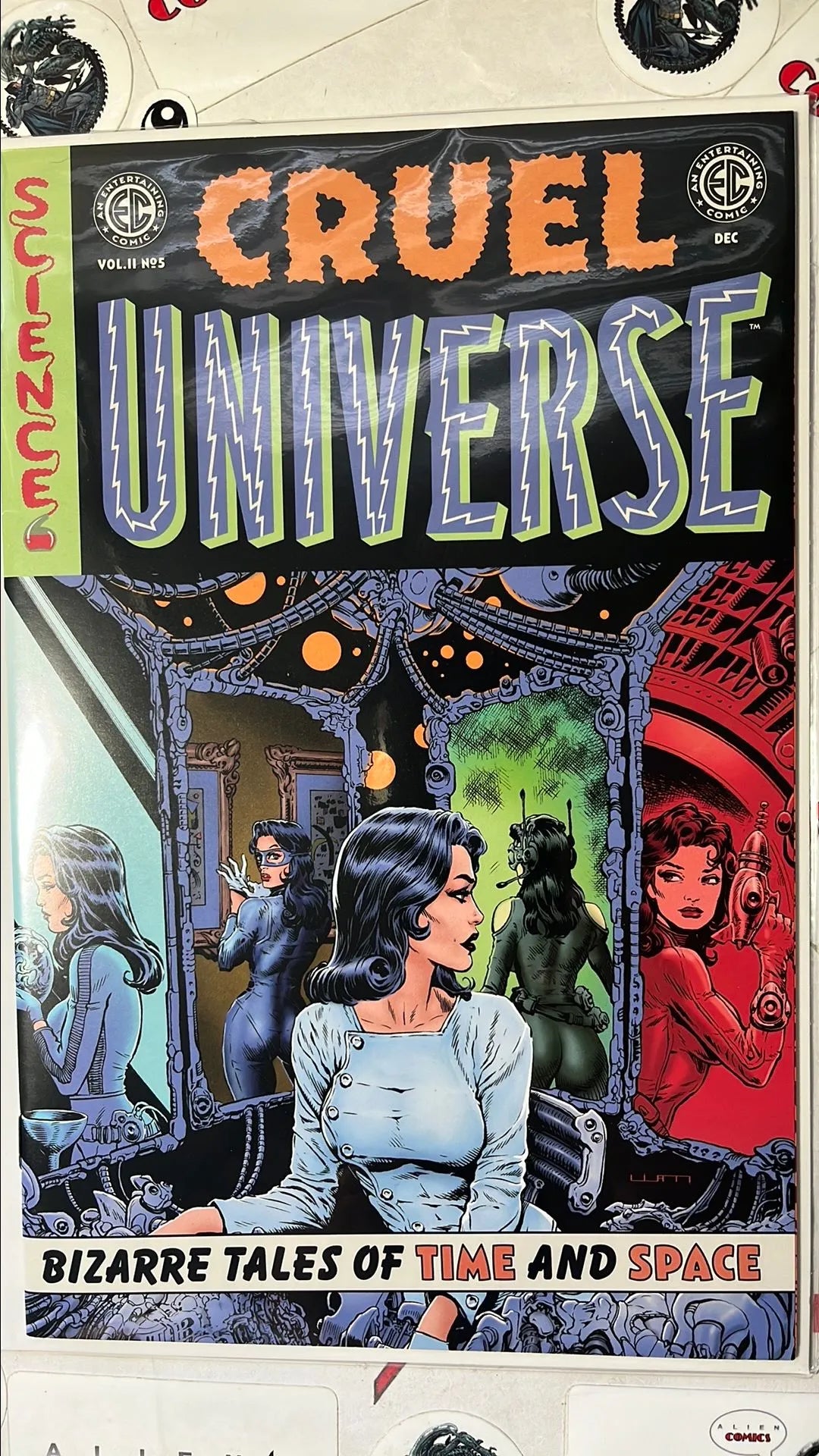 CRUEL UNIVERSE 5B EC/Oni Press 2025 Liam Sharp Variant Woman Looking In Inter-Dimensional Mirrors HIGH GRADE