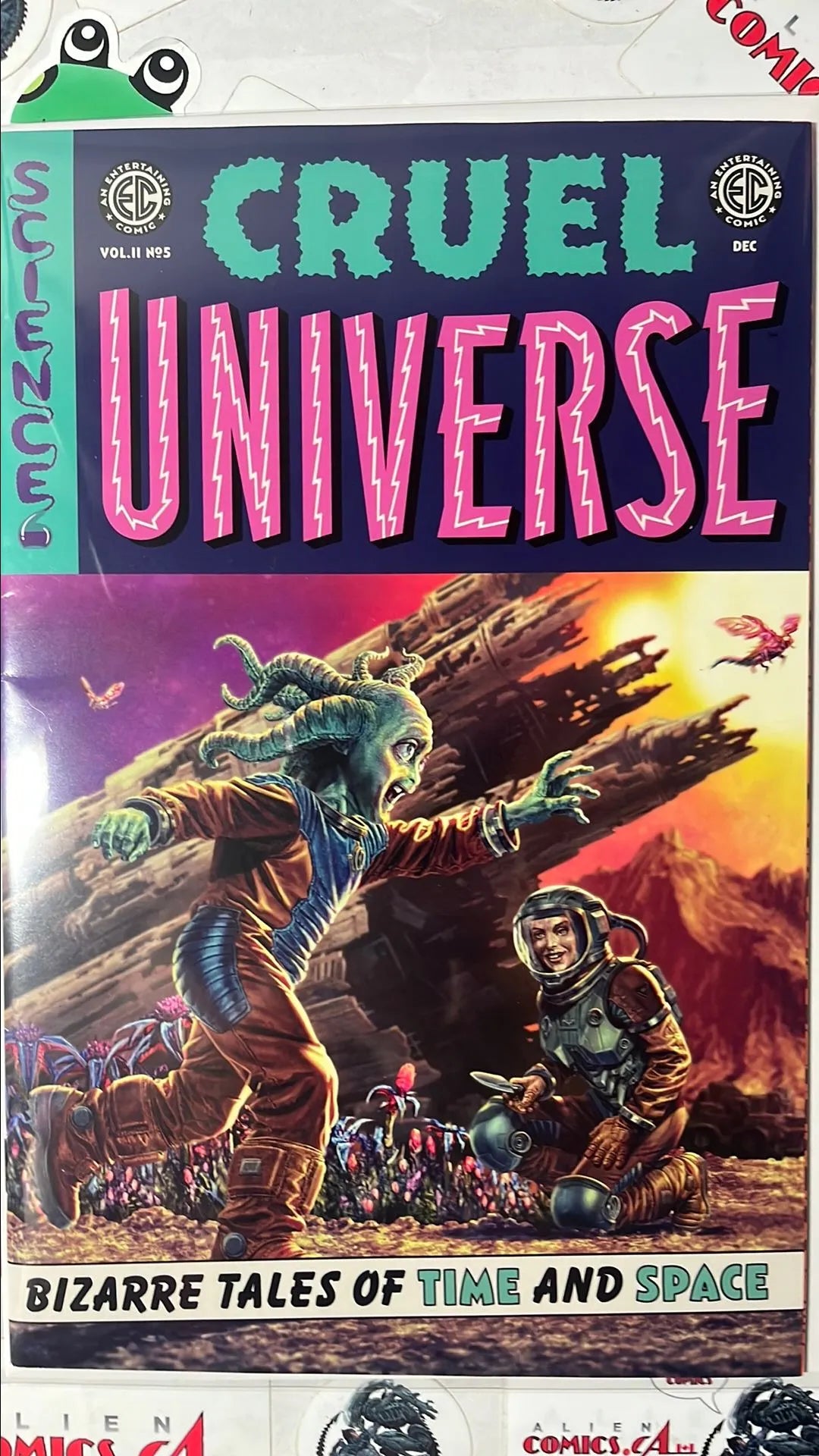 Cruel Universe (#5 EC/Oni Press 2025 Lee Bermejo Cover Young Octopi Alien Running After Alien Butterfly NM)