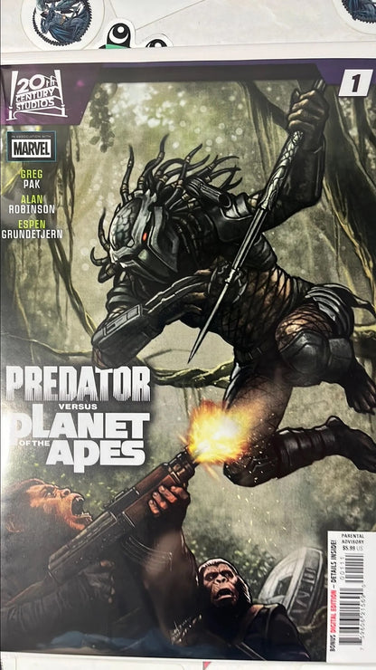 PREDATOR vs. The Planet of the Apes (#1 Marvel 2026 1st meeting PREDATOR vs. The Planet of the Apes NM)