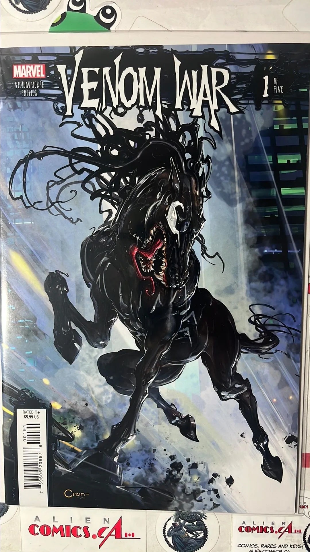 Venom: War (#1 Marvel Comics 2025 Clayton Crain Cover 1st cover app. Venom Horse from Venom: The Last Dance movie NM)