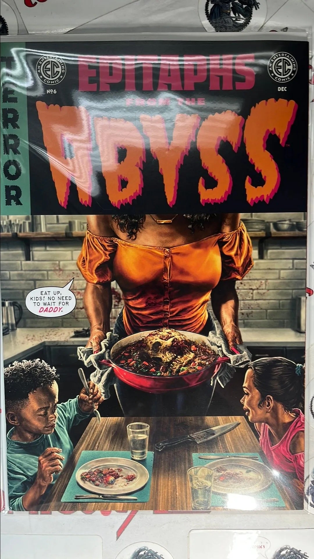 Epitaphs from the Abyss (#6 EC/Oni Press 2024 TERROR Lee Bermejo Cover Eat Up Kids! No need to wait for Daddy! NM)