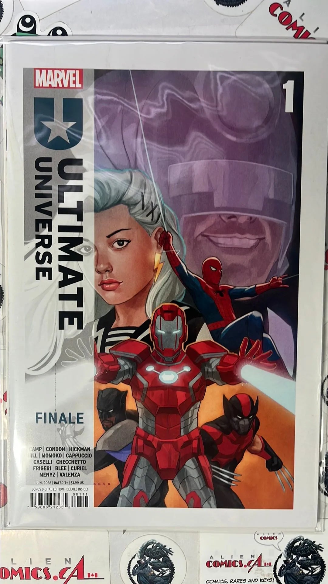 Ultimate Universe: Finale (#1 Marvel 2026 Phil Noto Cover Intro Victor Von Doom in 6160 Universe, Mary Parker bonds with the Picotech suit NM)