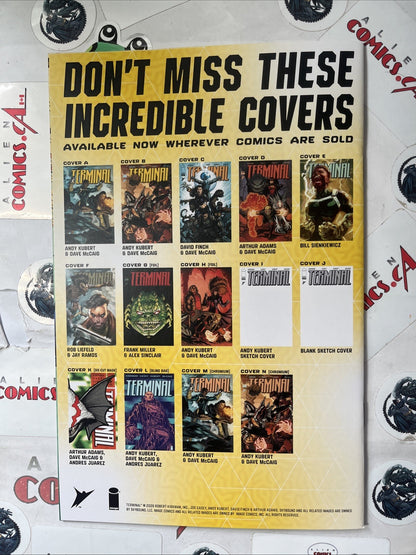 Terminal (#1 Image 2026 2nd Printing Leonardi Red Background Alien Variant 1st app. Marilyn Howe, Blaster, Imp, Crusher, Ethan, Theed, Maculox, Breaker, Thrasher, Racer, 1st cameo app. Pahntasm, Tyler, Minotaur, Siren, Goblin & Lilith VF+)