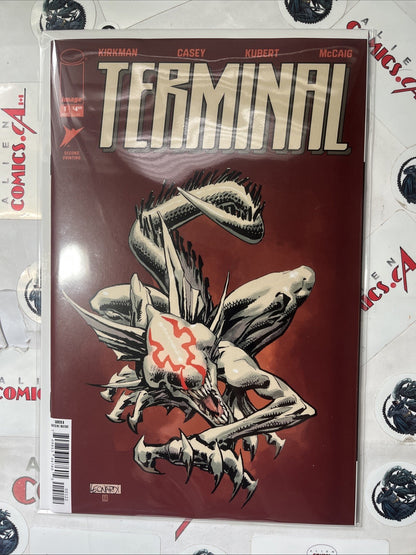Terminal (#1 Image 2026 2nd Printing Leonardi Red Background Alien Variant 1st app. Marilyn Howe, Blaster, Imp, Crusher, Ethan, Theed, Maculox, Breaker, Thrasher, Racer, 1st cameo app. Pahntasm, Tyler, Minotaur, Siren, Goblin & Lilith VF+)