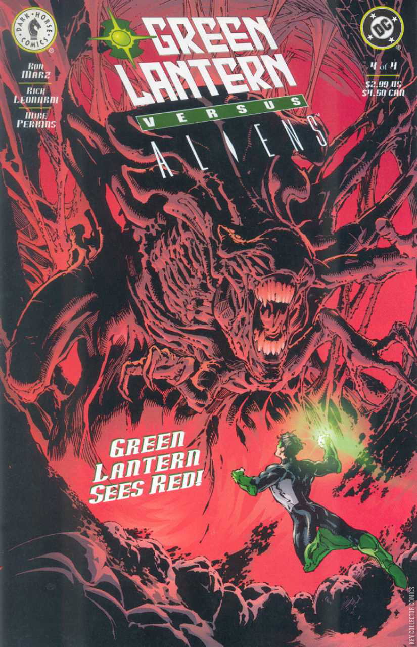 ALIENS vs. Green Lantern (Dark Horse/DC Crossover 4-Book Complete Series HTF NM)