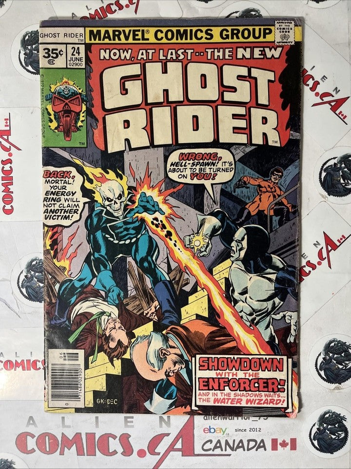 GHOST RIDER 24 and 25 Marvel 1977 35¢ price variants 2-Book Lot HTF