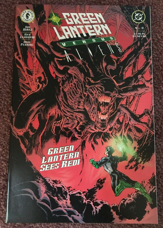 GREEN LANTERN vs. ALIENS 4 Dark Horse / DC Comics 2000 Crossover RARE HIGH GRADE - aliencomics.ca