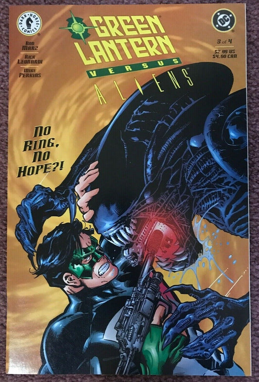 GREEN LANTERN vs. ALIENS 3 Dark Horse / DC Comics 2000 Crossover RARE HIGH GRADE - aliencomics.ca