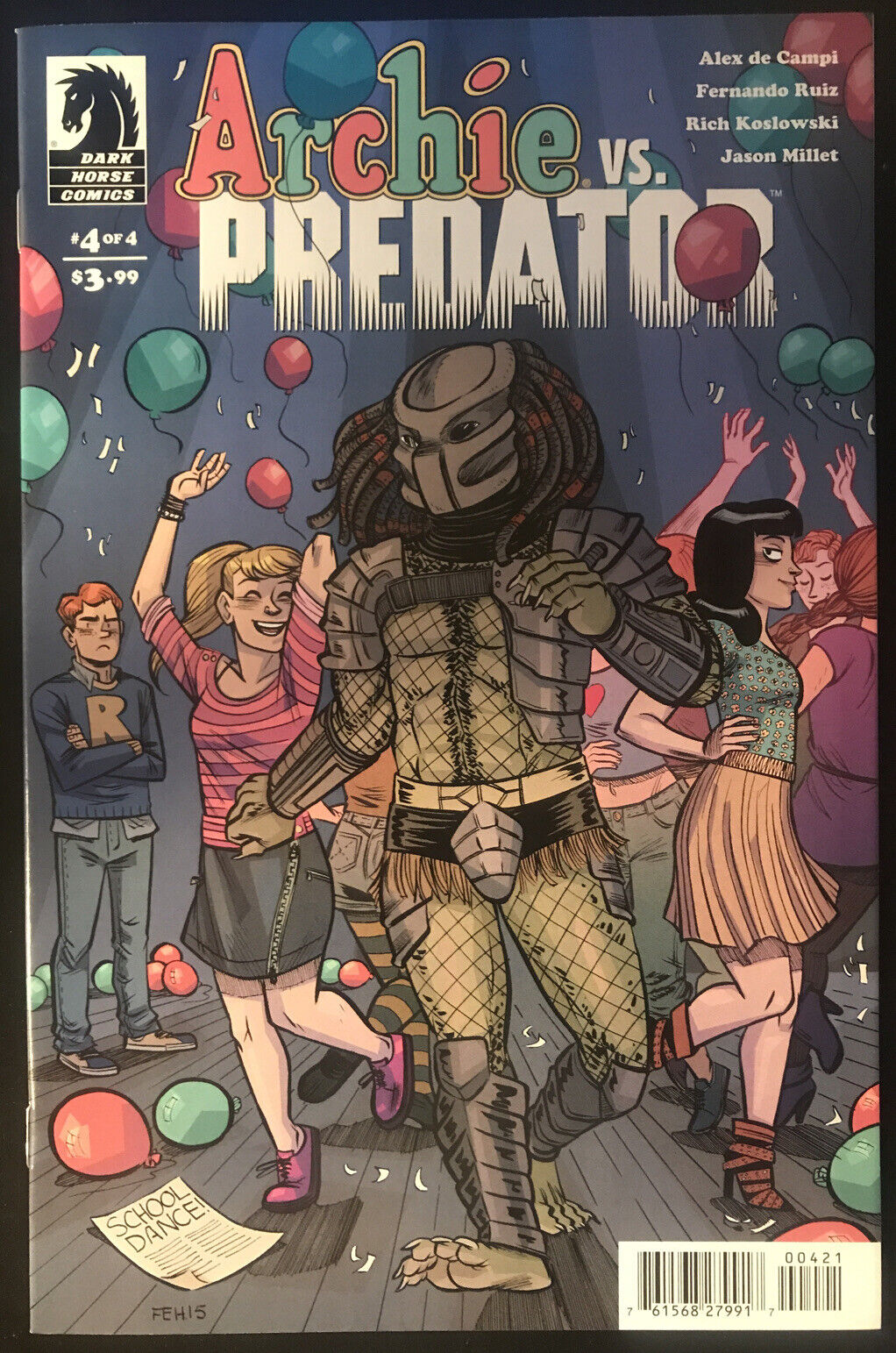 ARCHIE vs. PREDATOR Complete B Variants 4-Book Lot Dark Horse 2015 HIGH GRADE - aliencomics.ca