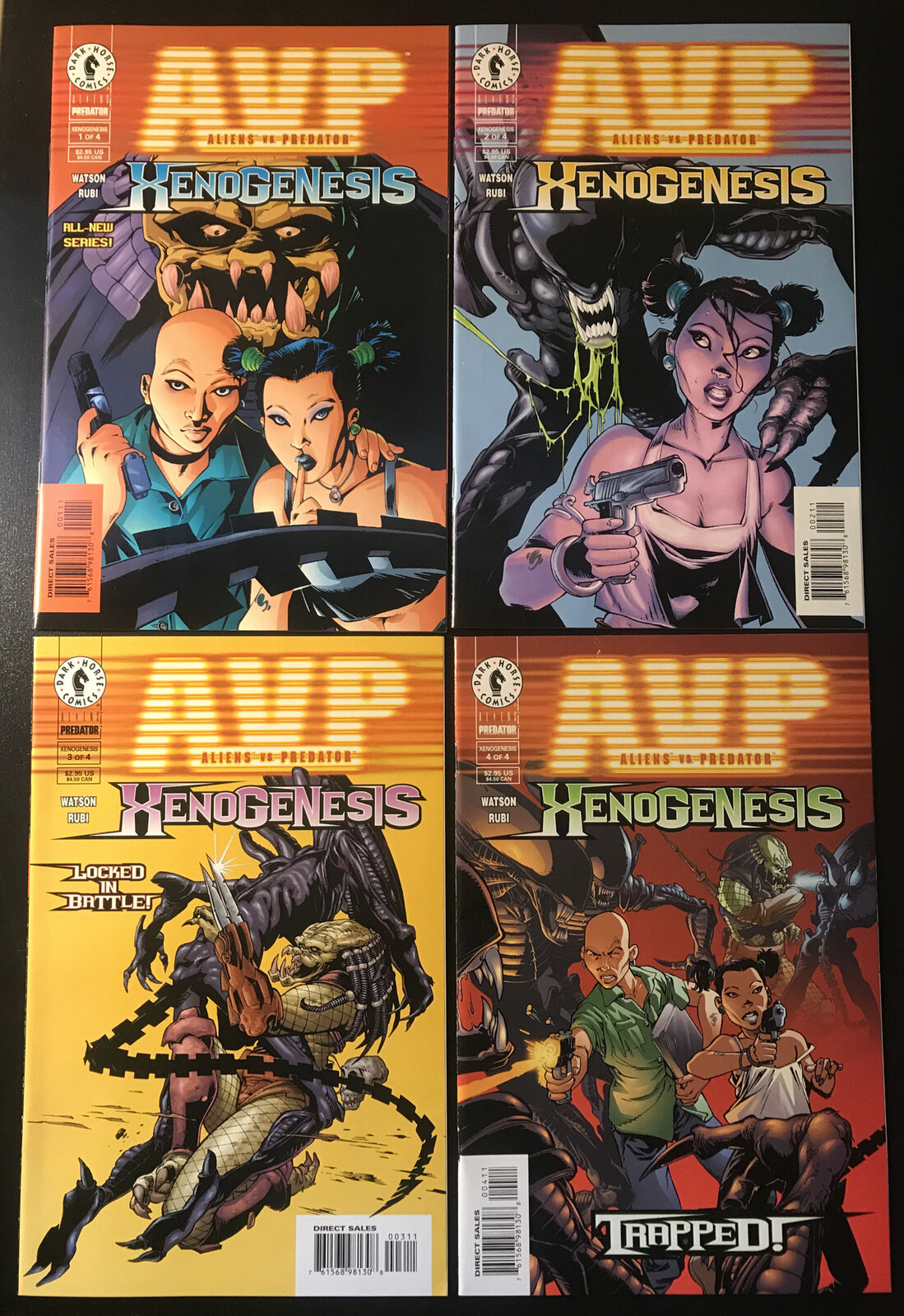 ALIENS vs. PREDATOR: Xenogenesis Complete 4-Book Lot Dark Horse 1999 HIGH GRADE - aliencomics.ca