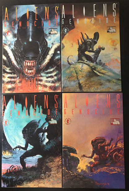 ALIENS: Genocide Complete 4-Book Lot Dark Horse 1991 Alien Civil War HIGH GRADE - aliencomics.ca