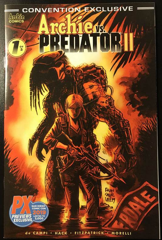 Archie vs Predator II 1 SDCC PX Variant Archie Comics 2019 Very Rare HIGH GRADE - aliencomics.ca
