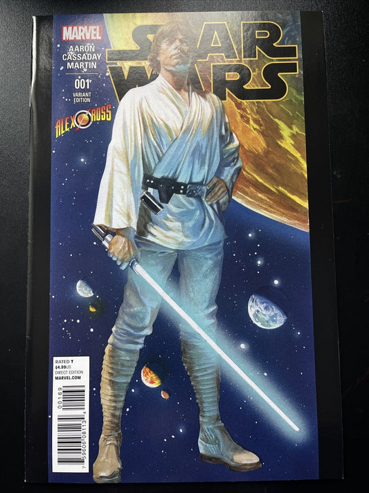 STAR WARS 1 Alex Ross Own Variant Marvel 2015 Luke Skywalker Rare HIGH GRADE - aliencomics.ca