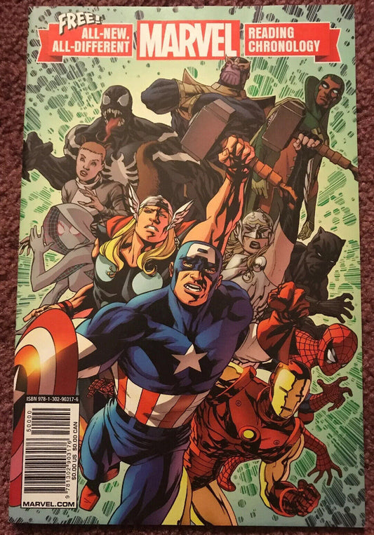 ALL-NEW ALL-DIFFERENT MARVEL READING CHRONOLOGY Marvel 2017 UNSTAMPED HIGH GRADE - aliencomics.ca