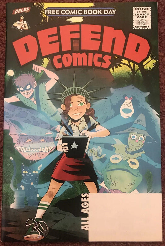 DEFEND COMICS 0 CBLDF Comic Book Legal Defence Fund 2019 UNSTAMPED HIGH GRADE - aliencomics.ca