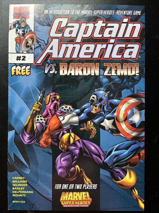 CAPTAIN AMERICA vs. BARON ZEMO 2 Marvel Adventure Game Booklet Rare HIGH GRADE
