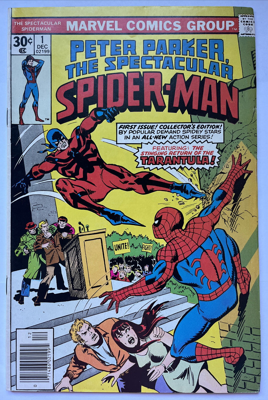 SPECTACULAR SPIDER-MAN 1 Marvel 1976 Newsstand Edition Very Rare HIGH GRADE