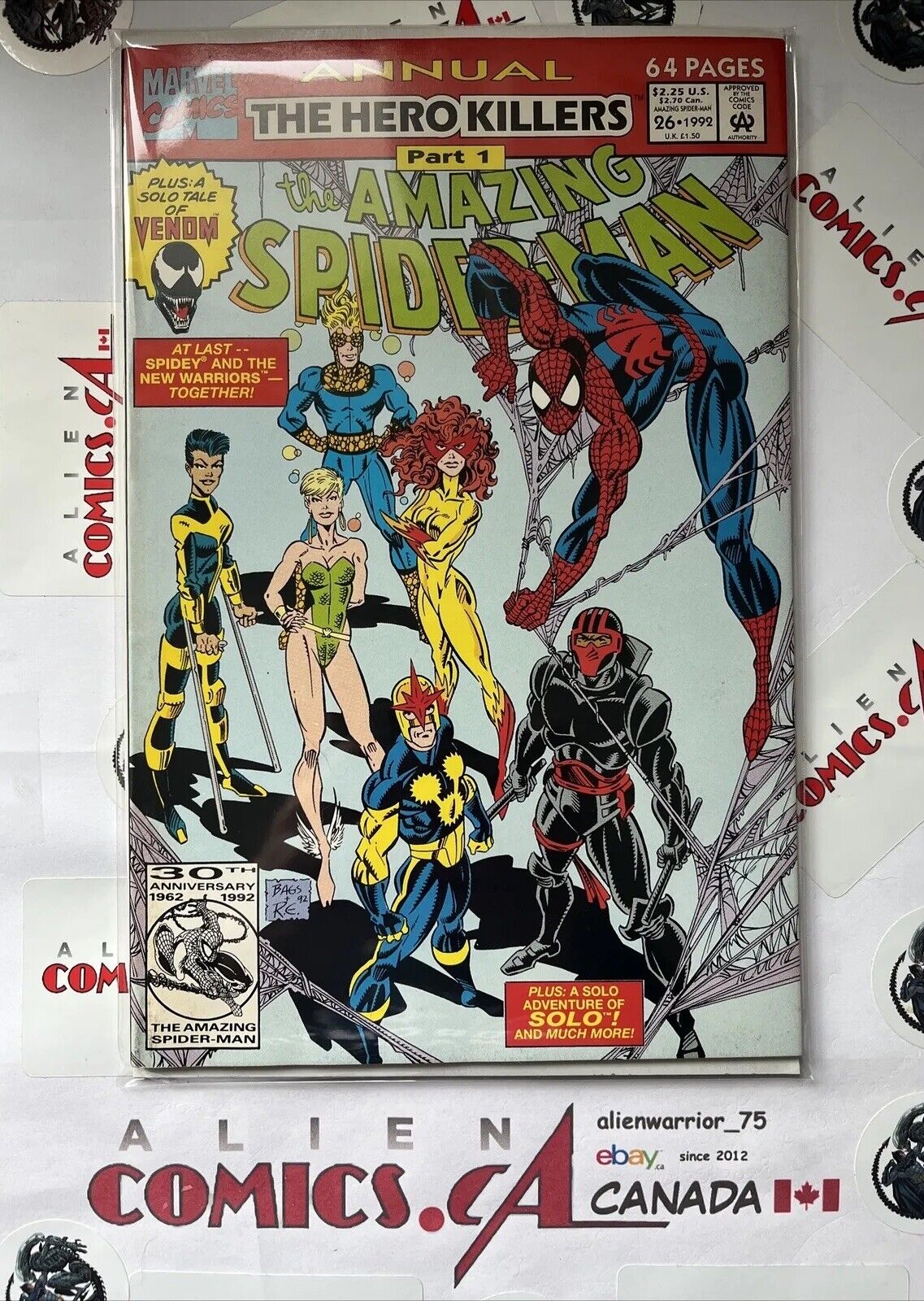 AMAZING SPIDER-MAN Annual 26 Marvel Comics 1992 New Warriors app. HIGH GRADE