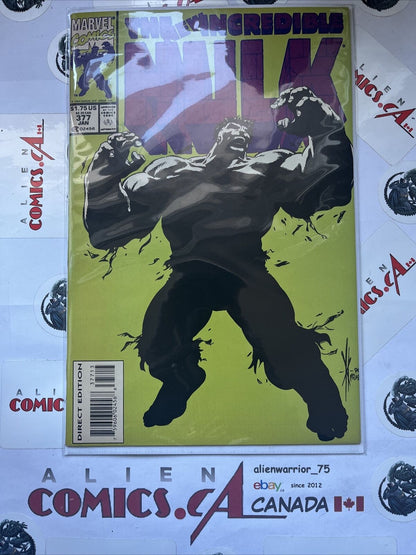 INCREDIBLE HULK 377 3rd Printing Marvel 1991 1st app Prof Hulk RARE HIGH GRADE