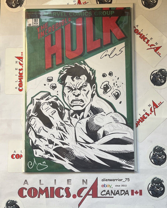 INCREDIBLE HULK 181 Escorza Bros. Unique Art w/COA 1st full Wolverine HIGH GRADE