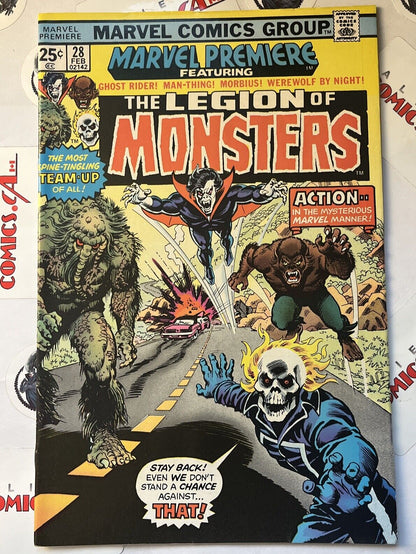 MARVEL PREMIERE 28 1st app. Legion of Monsters Marvel Comics 1976 HIGH GRADE 🔑