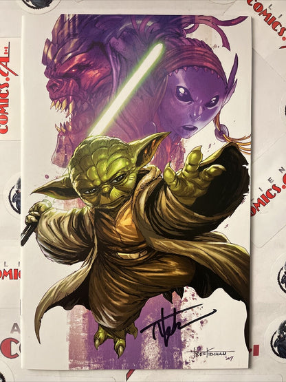 STAR WARS: YODA 1 Tyler Kirkham Signed w/COA WhatNot Virgin Variant HIGH GRADE